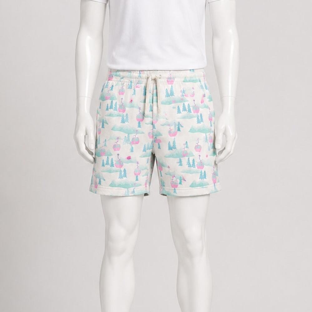 Chubbies Lounge Shorts Medium 7in Apres Pink Gondolas Ski Life Retired Print